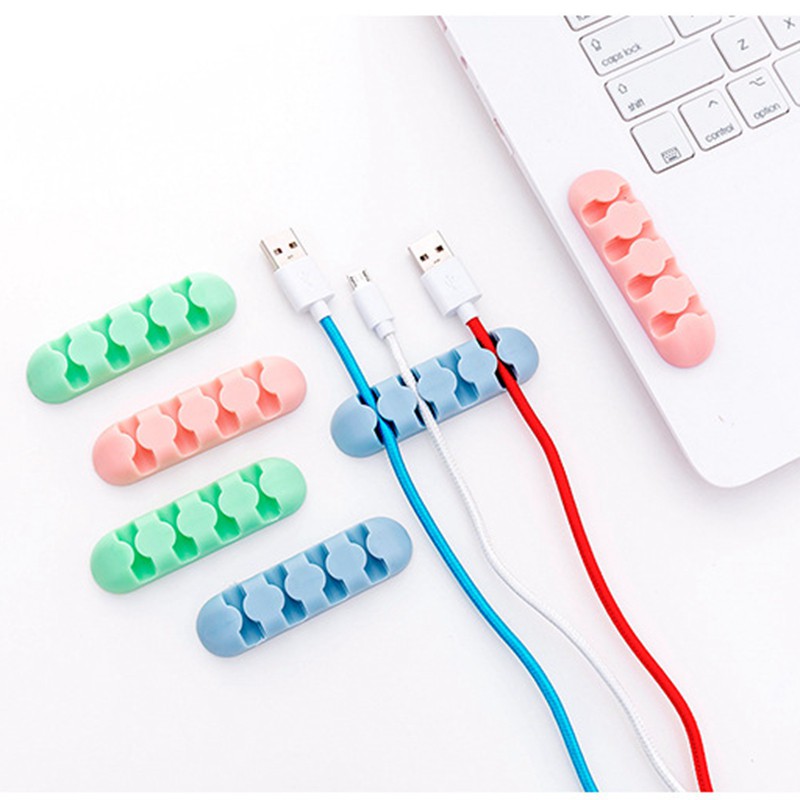 8Pc Rabbit Cable Drop Clip Desk Tidy Organiser Wire Cord Lead USB Charger Holder