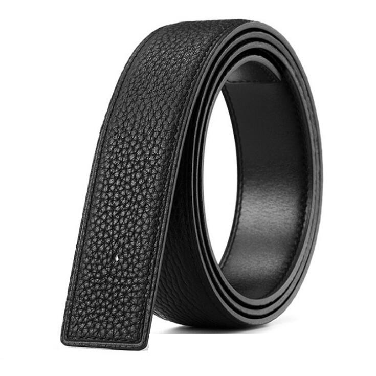 3.8cm No Buckle Belt Brand H Belt Men High Quality Male Genuine Real