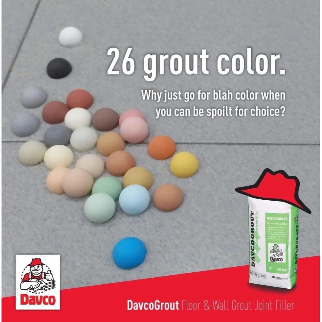 (20KG) COLOUR GROUT DAVCO FLOOR & WALL GROUT JOINT FILLER Shopee Malaysia
