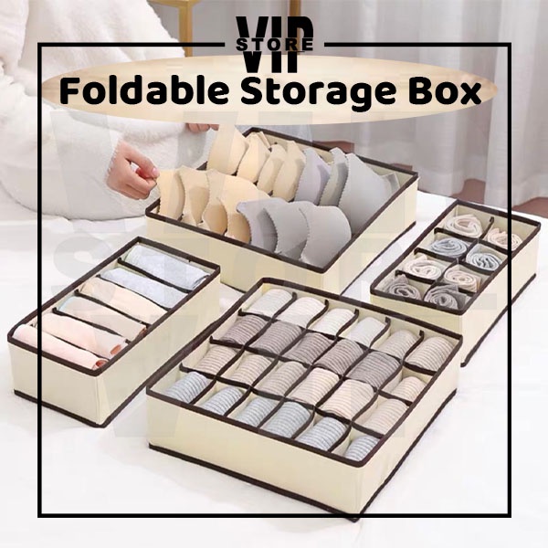 Foldable Underwear Socks Bra Cloth Compartment Storage Box Organizer