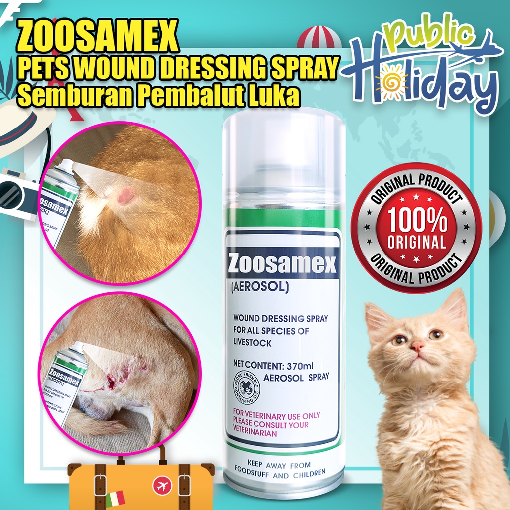 Zoosamex Aerosol Spray Wound Dressing Spray for All Species Of
