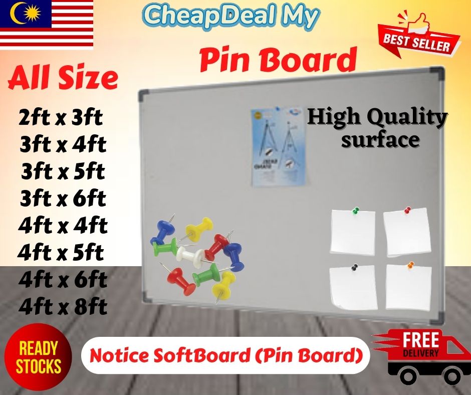 Notice Softboard 3x4 3x5 3x6 4x4 4x5 4x6 4x8 (ALL SIZE) *Ready Stock