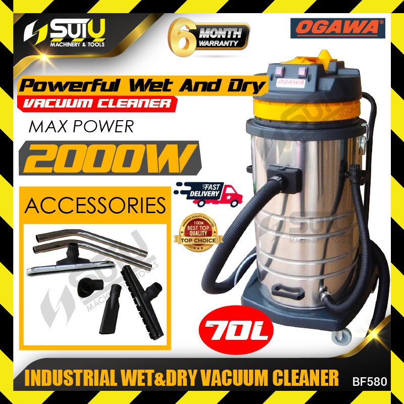 OGAWA BF580 / BF580 70L Industrial Wet & Dry Vacuum Cleaner 2000W with Accessories Shopee