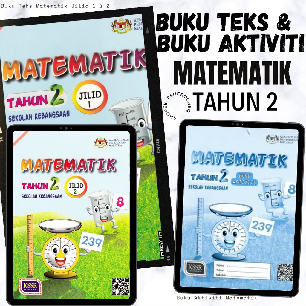 Buku Teks And Aktiviti Buku Teks Tahun 2 Matematik Jilid 1 Dan Jilid 2