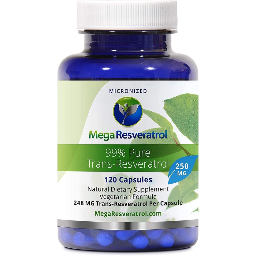 Mega Resveratrol, Pharmaceutical Grade, 99 Pure, Micronized Trans