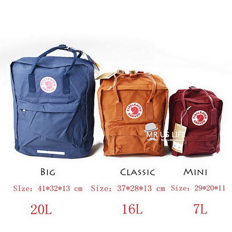 fjallraven backpack sizes