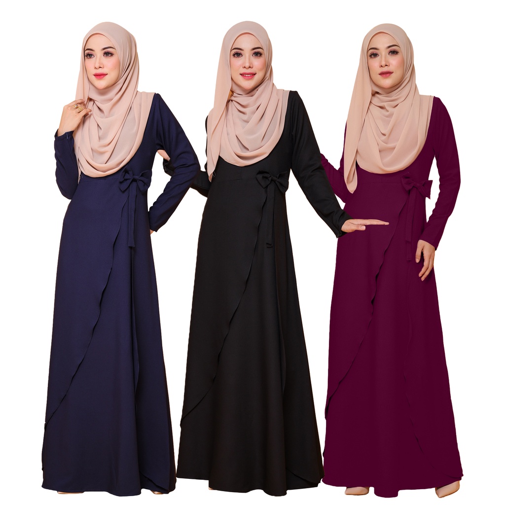 WOMAN JUBAH/MAXI MUSLIMAH SOFT COMO IRONLESS NURSING JUBAH NEW ARRIVAL ...