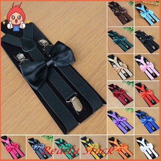 HN✨Men Matching Suspenders Braces&Bow Tie