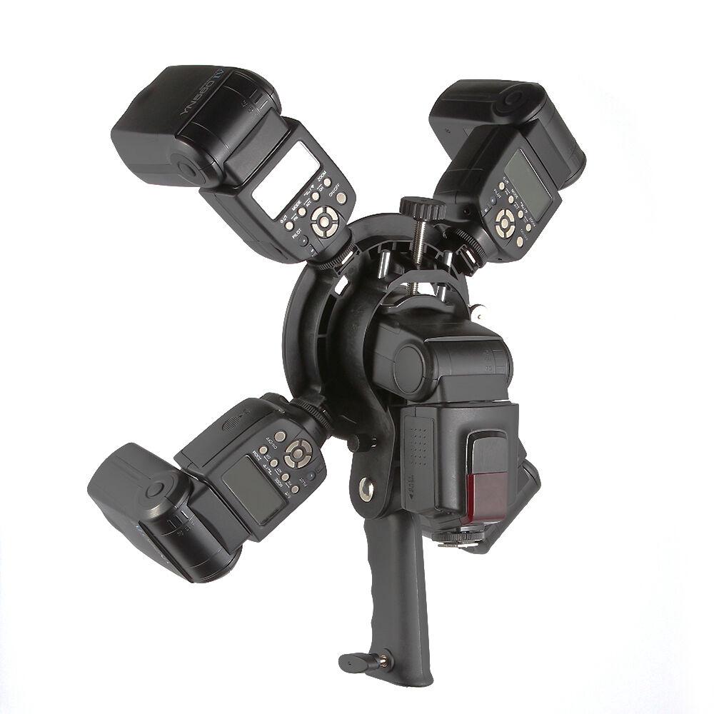 S Type Bowens Mount Flash Holder Bracket Head Hand Grip for Speedlite