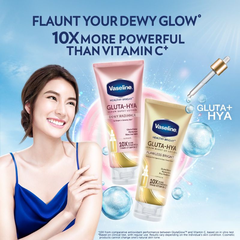 Vaseline Healthy Bright Gluta-hya Serum Burst Lotion   Uv Lotion ( Dewy 