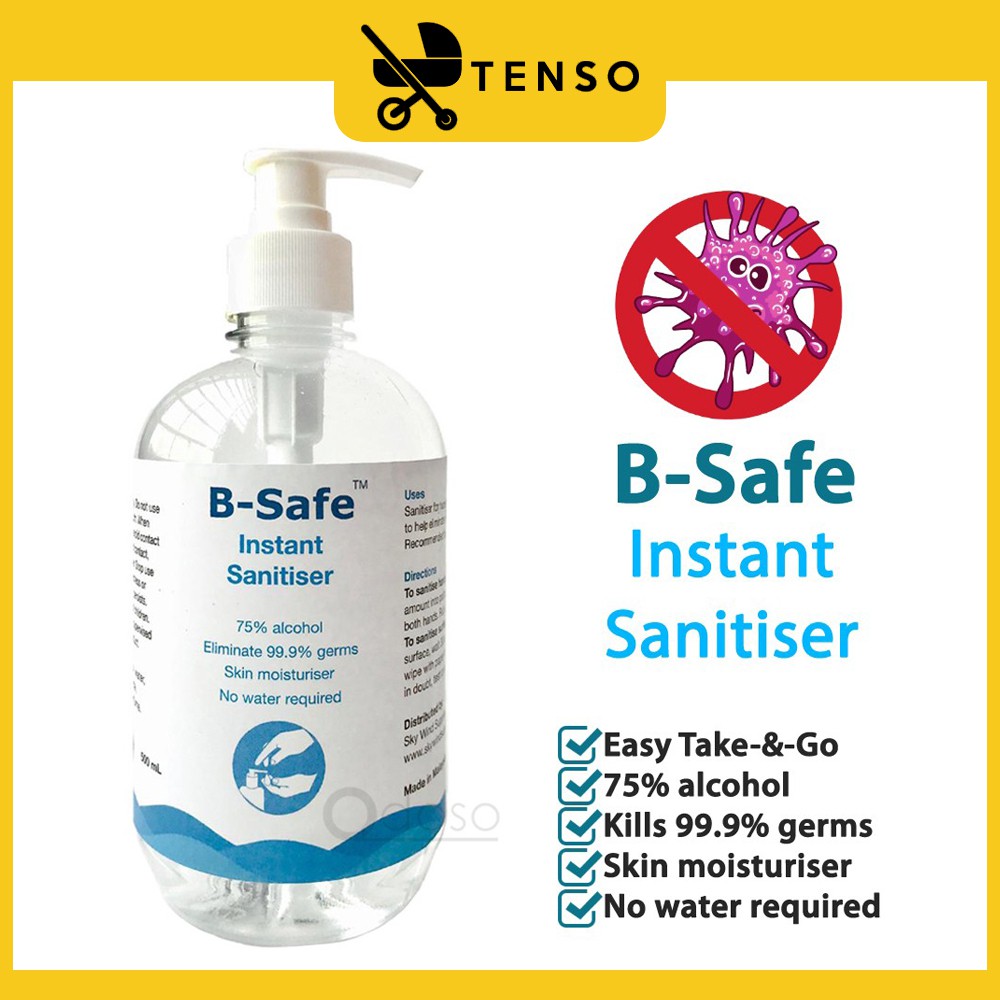 B-Safe Instant Sanitiser With 75% Alcohol And Kills 99.9% Of Germs ...