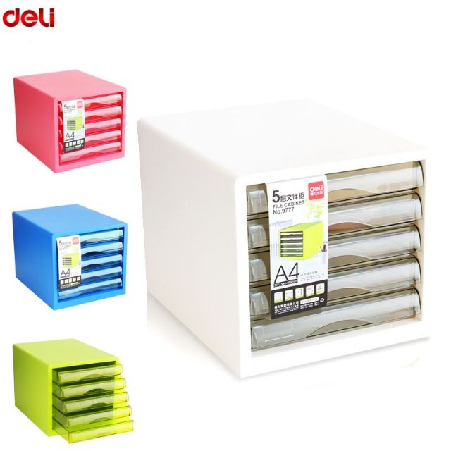 Deli 5 Drawer File Cabinet No 9777 Shopee Malaysia