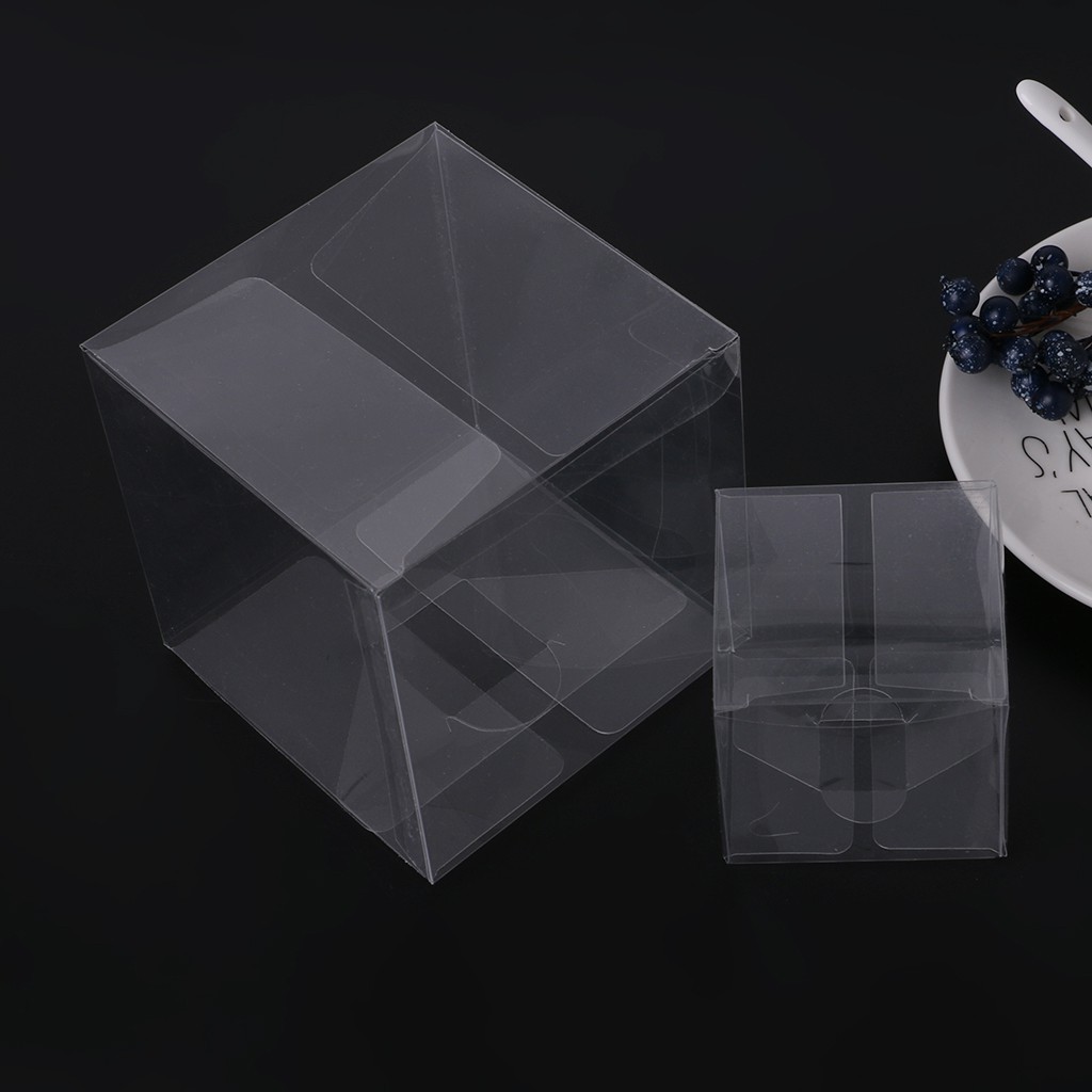 5 Premium Clear Plastic Small CUBE Boxes; 3 Inches Square for Retail and Gifts