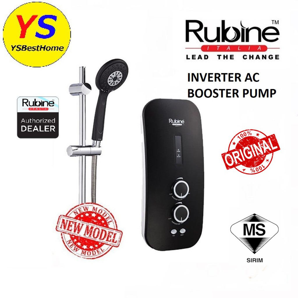 Rubine RWH-SSE892A-BCB Water Heater with AC Pump (CARBON BLACK)