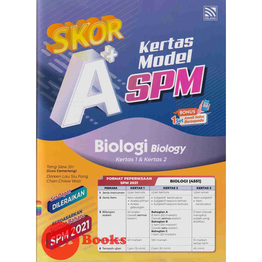 Topbooks Pelangi Skor A Kertas Model Spm Biologi Dwibahasa 2021 Shopee Malaysia