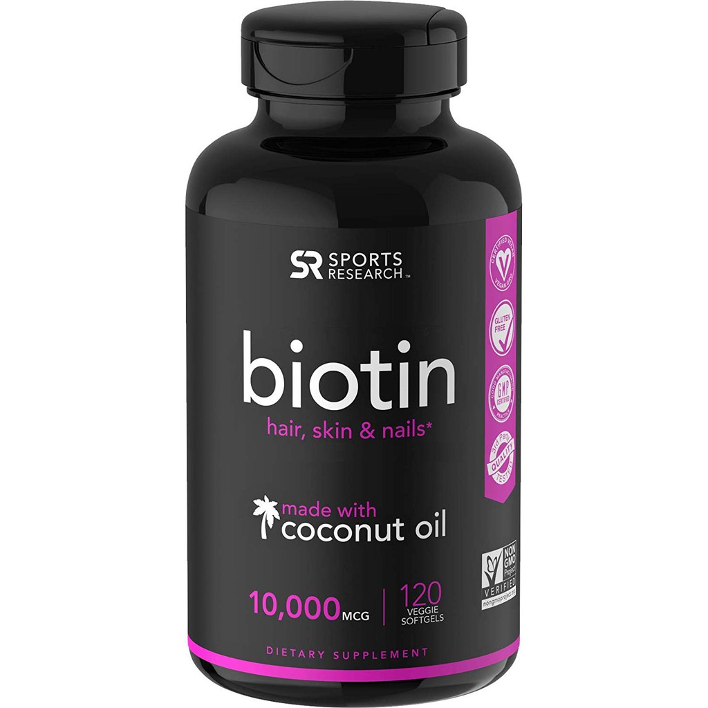 Sports Research Biotin with Organic Coconut Oil 10000mcg | Shopee Malaysia