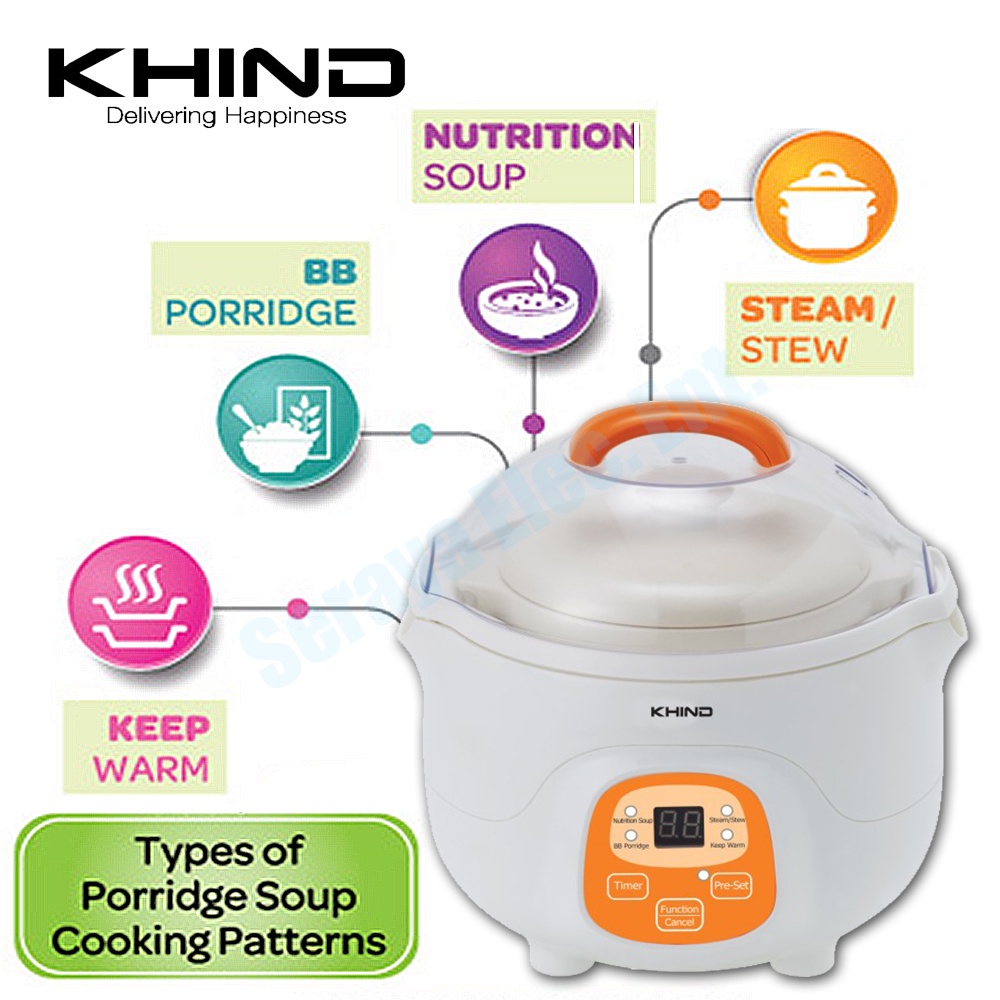 ♝✺Khind 0.7L Porridge Cooker BPS07  /  /  Periuk Bubur Elektrik