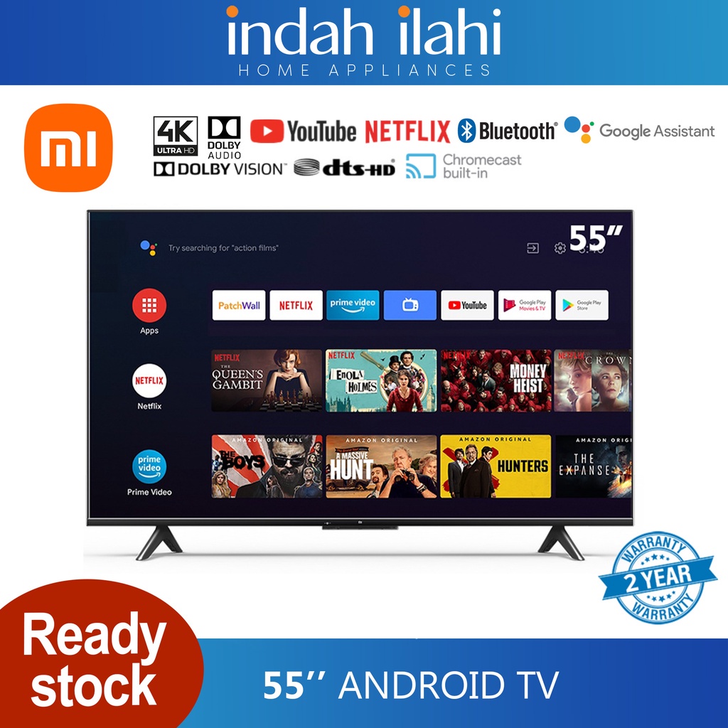 Xiaomi 55'' 4K Android Tv Mi TV P1 55 L55M6-6ARG | Shopee Malaysia