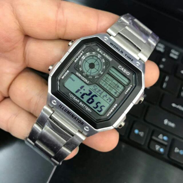 world time casio illuminator