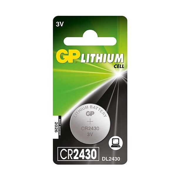 GP CR2430 3V Lithium Battery (1pc Card pack)