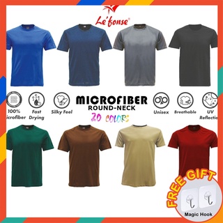 Lefonse Unisex Microfiber Plain Round Neck T-shirt - Navy /Black /Royal /Grey /Maroon /Brown /Sand / Dark Green RM01
