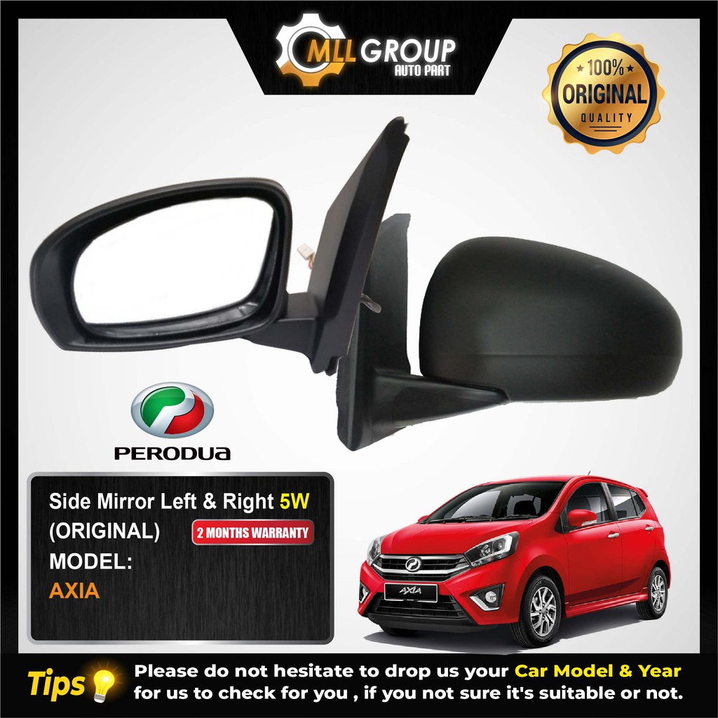 Mll Perodua Axia Side Mirror Left Right 5 Wire Shopee Malaysia