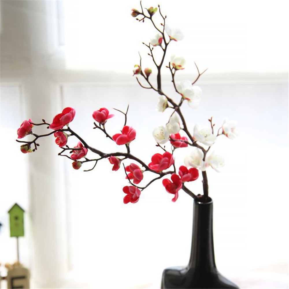 Artificial Plum Flower Cherry Blossom Home Decor Wedding Holiday Fake Flowers