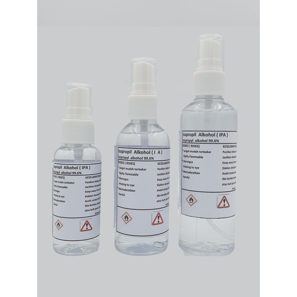 Isopropyl Alcohol (IPA) 99.6 Transparent Spray/Squeeze bottle 100ml