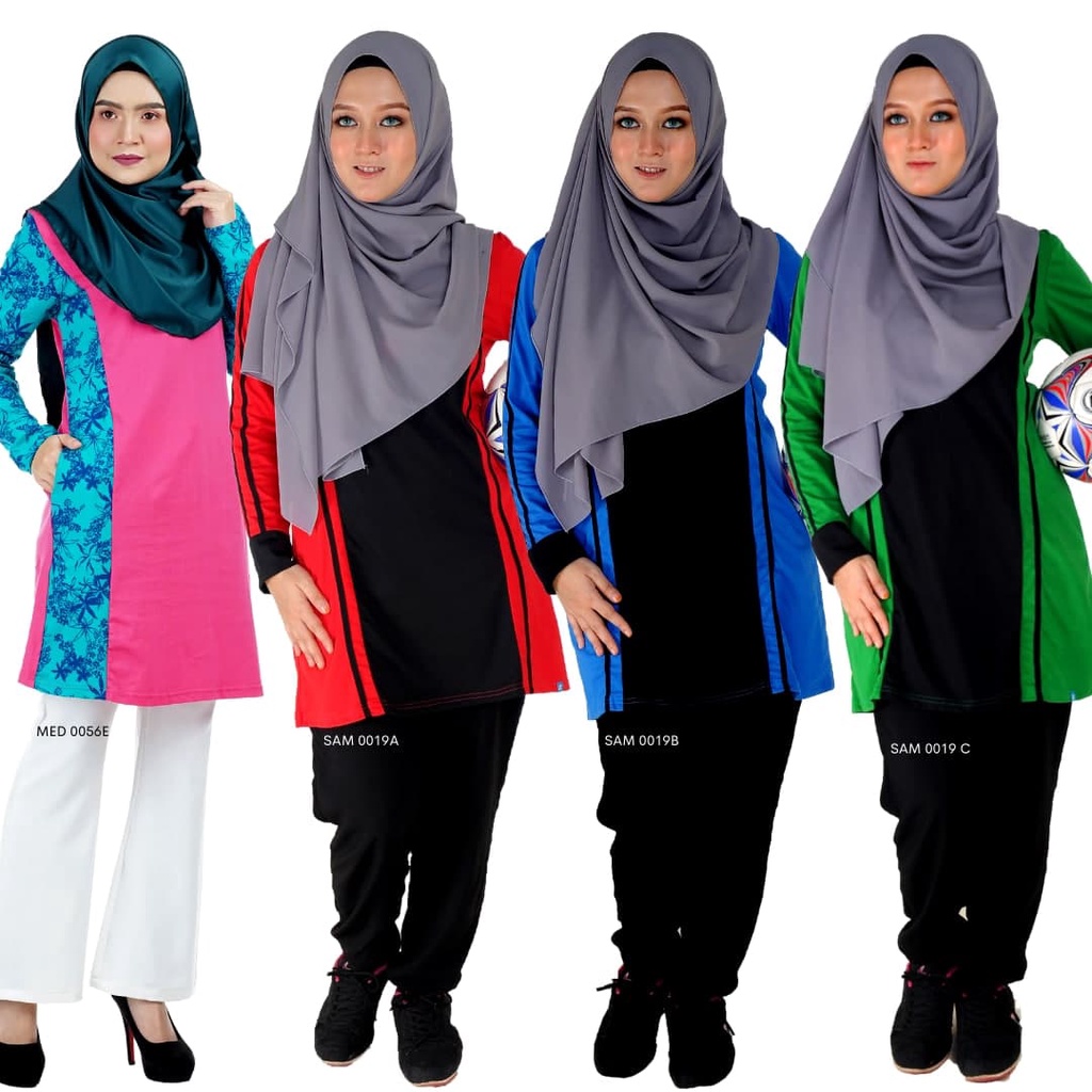 Tshirt Muslimah Plain Muslimah Sport Cotton Selesa Serap Peluh Tahan Lasak Plus Size Tshirt Nursing Friendly