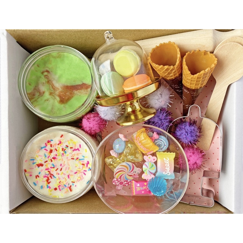 Ice Cream Play Dough Mini Kit Set | Montessori Educational Sensory Toy