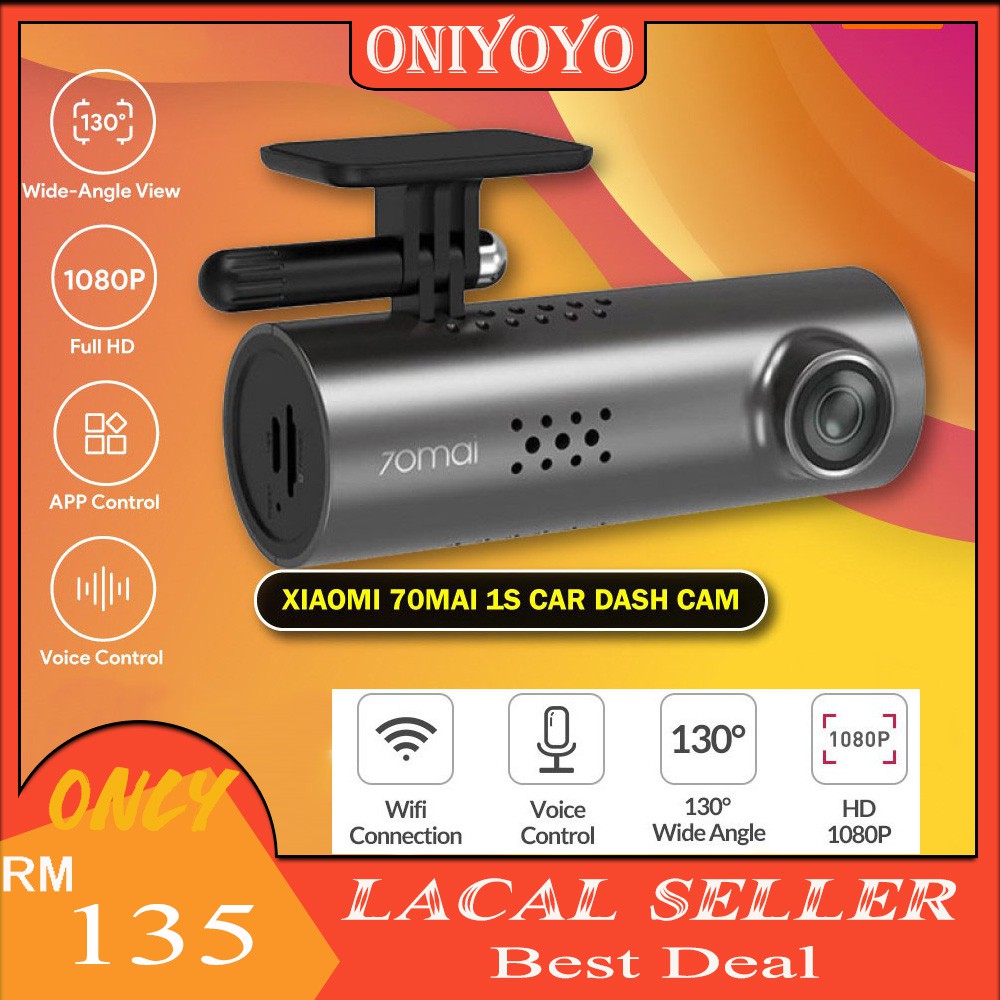 Xiaomi 70MAI 1S 1080P Car Camera Recorder Dashcam Dashboard 70 MAI Car