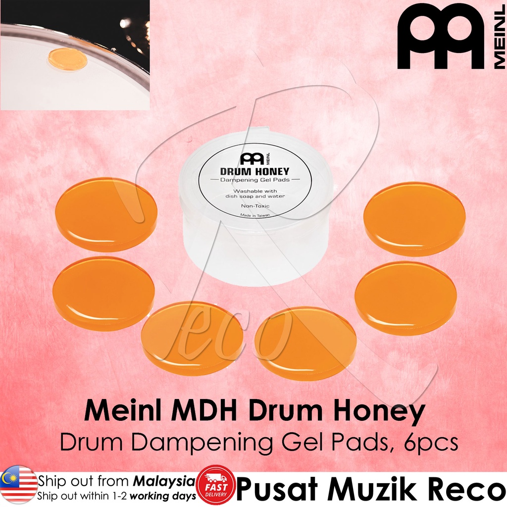 Meinl Cymbals Meinl Drum Honey Dampening Gel Pads 6Piece Pack with