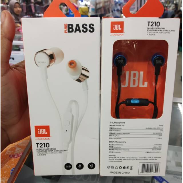 jbl in ear t210