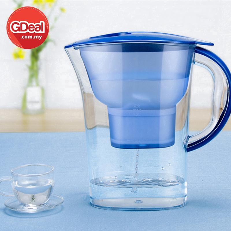 GDeal Household Kitchen Drinking Water Purifier Portable Water Filter Activated Carbon Water Filter Jug 2.5L