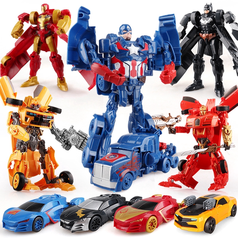 Transformers Spiderman Superman Captain America Transformer Robot