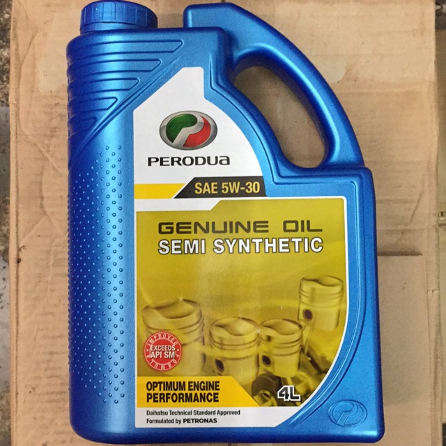 PERODUA ORIGINAL ENGINE OIL SEMI SYNTHETIC 5W-30  Shopee 