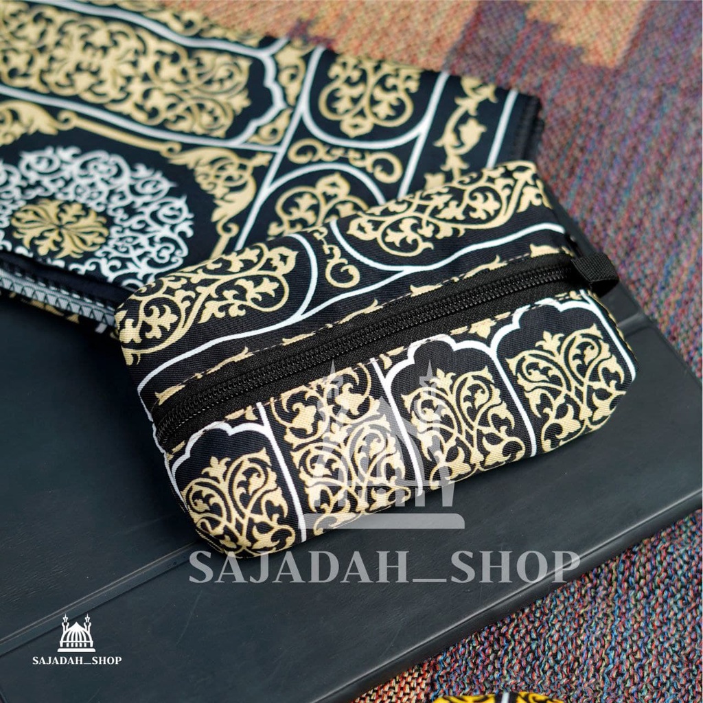 TBG Printed Sajadah Kiswah Babul Ka'bah Drawstring Motif/Seleting Sajadah Travel/Souvenir from Hajj and Umrah