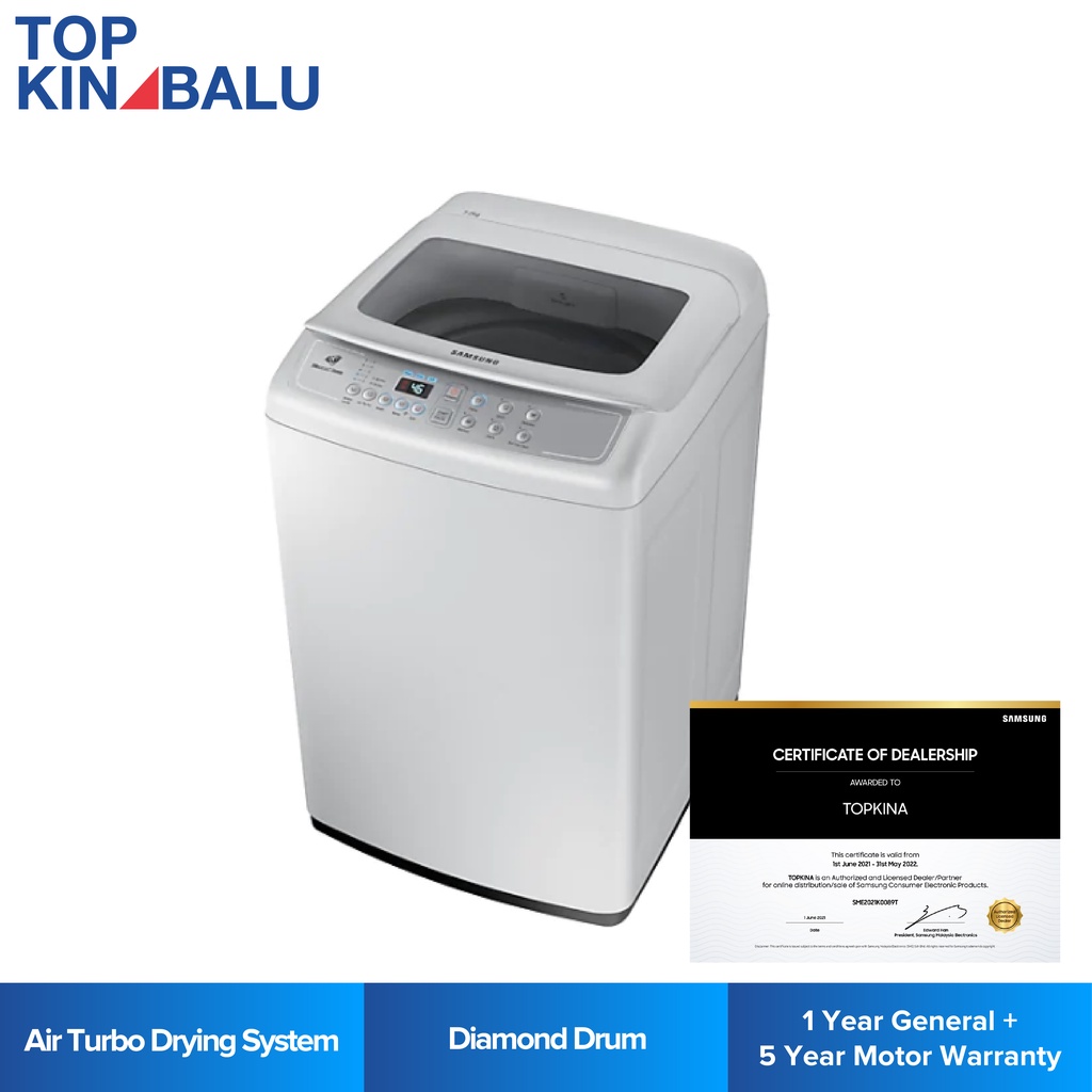 [SABAH ONLY] SAMSUNG 7KG WA70H4000SG/FQ TOP LOAD WASHER WITH MAGIC FILTER