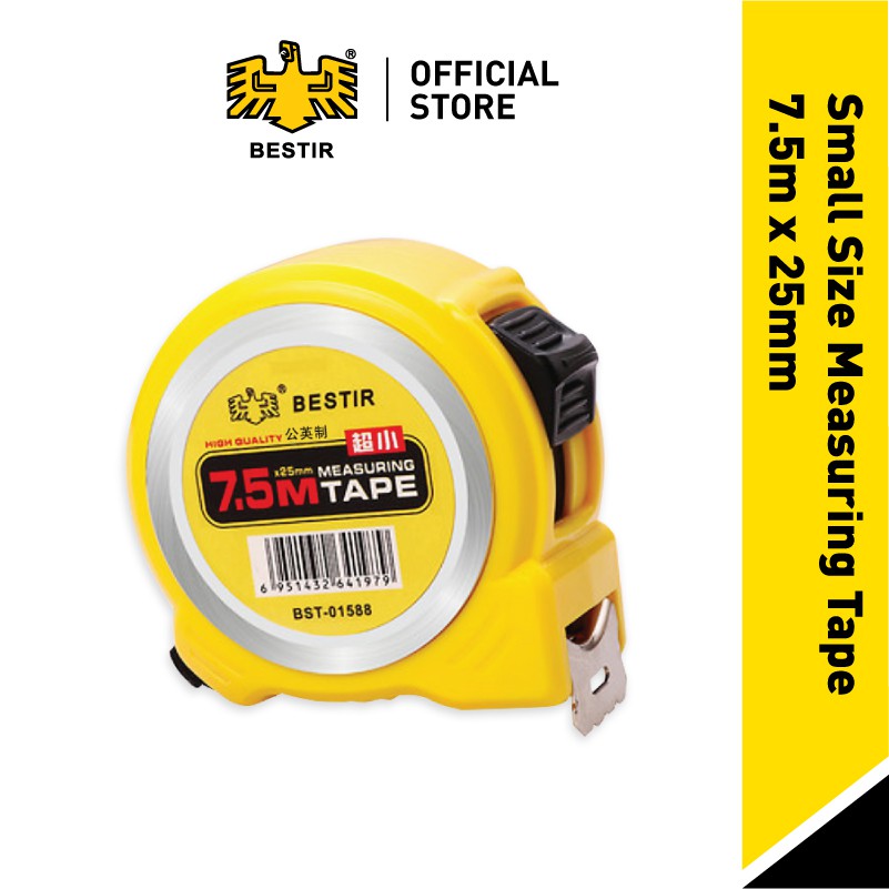 BESTIR | Small Size Measuring Tape | Pita Pengukur 7.5m X 25mm (01598 ...