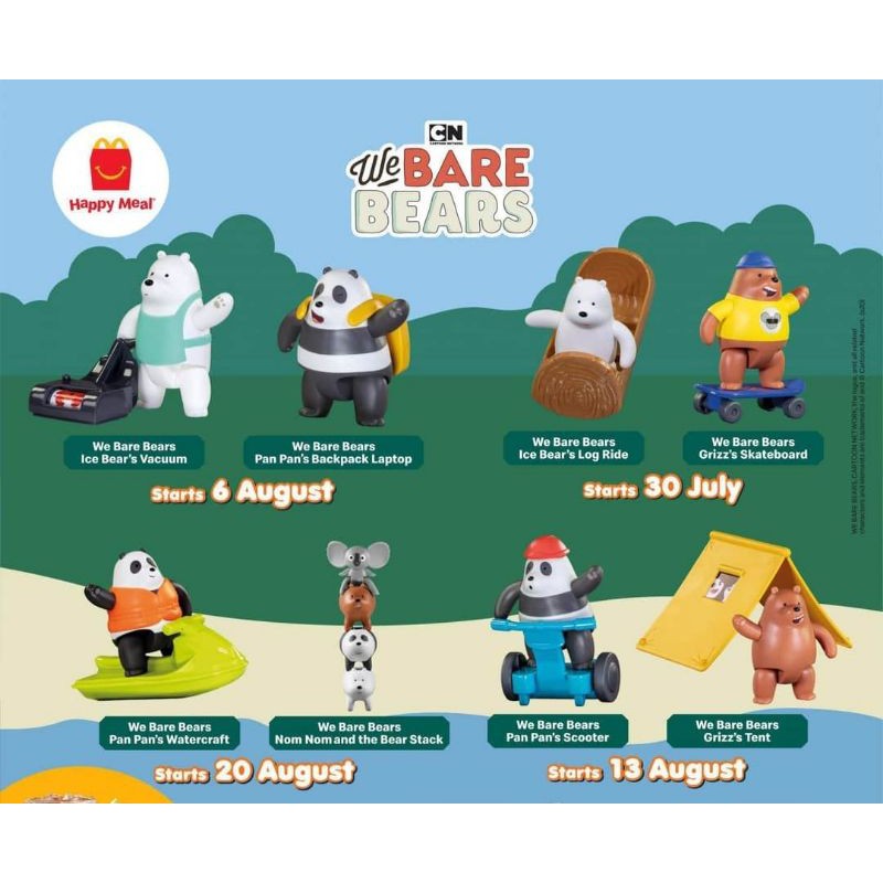 we bare bears action figures