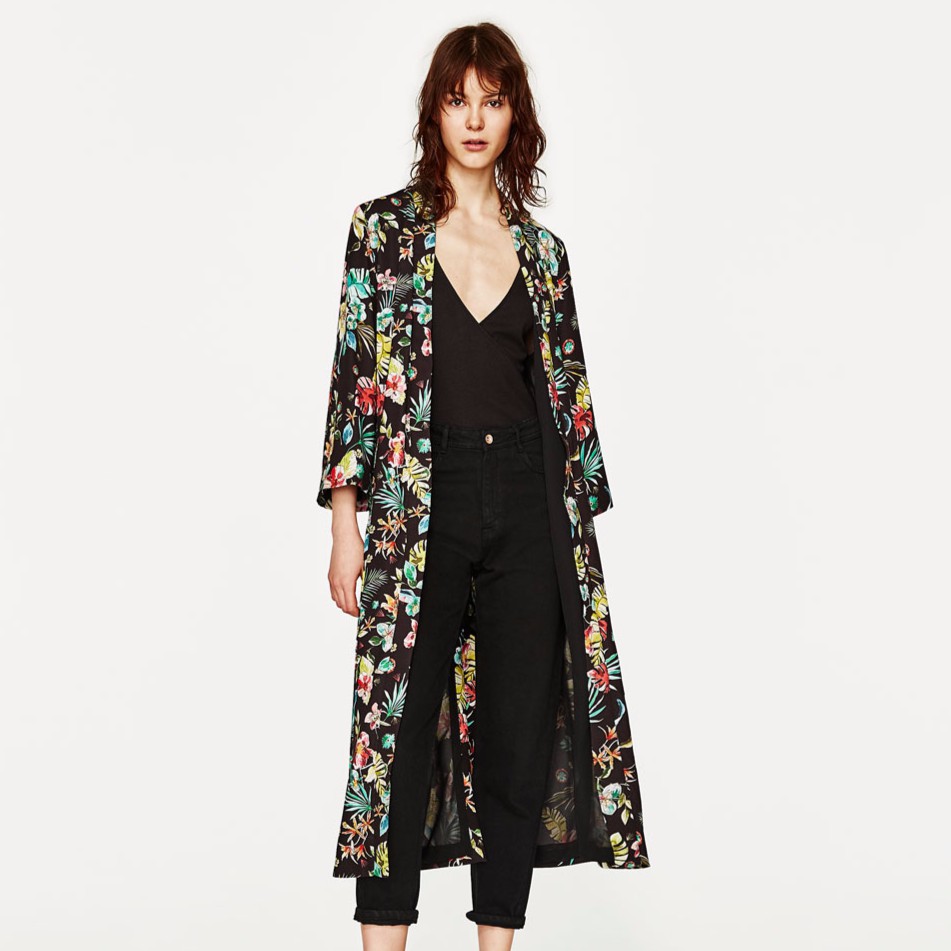 printed cardigan