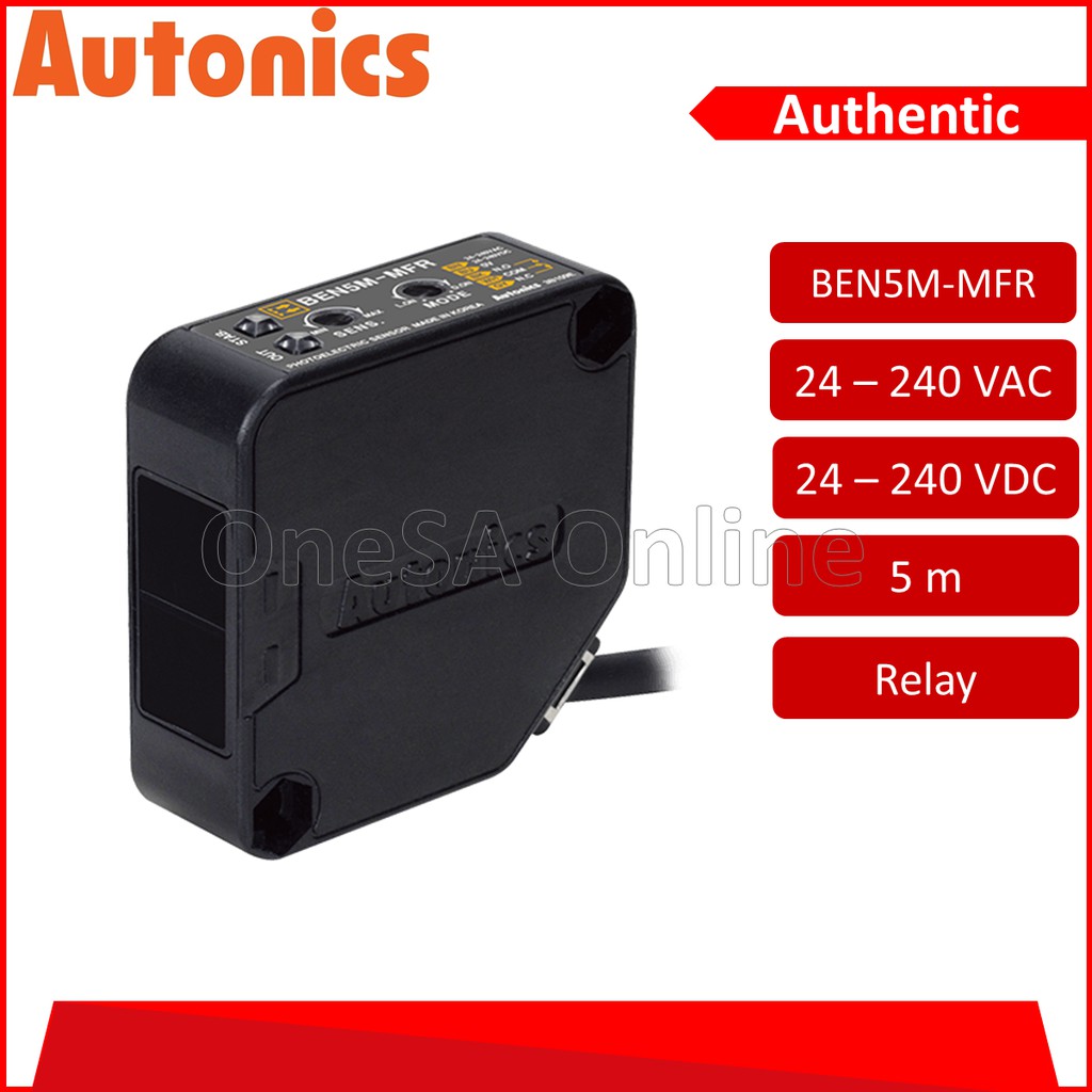 AUTONICS PHOTOELECTRIC SENSOR, 1224VDC RETROREFLEC 5M R/O, (BEN5MMFR) Shopee Malaysia