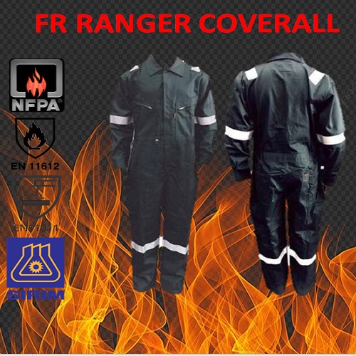 Fire Flame Resistant Retardant SIRIM DOSH Approved / FRC Dark Green Coverall Clothing Overall Workwear Baju Kalis Api