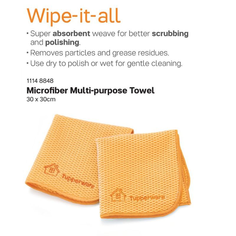 Tupperware Microfiber MultiPurpose Towel (2pcs) Shopee Malaysia