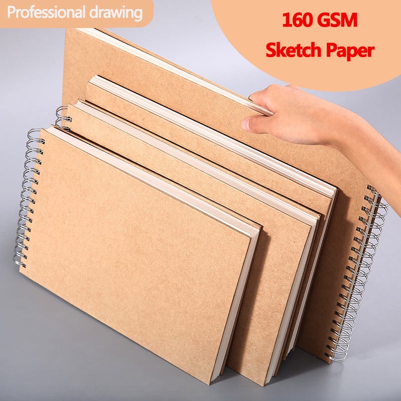 Professional sketchbook Thick paper 160 GSM Spiral notebook Art school
