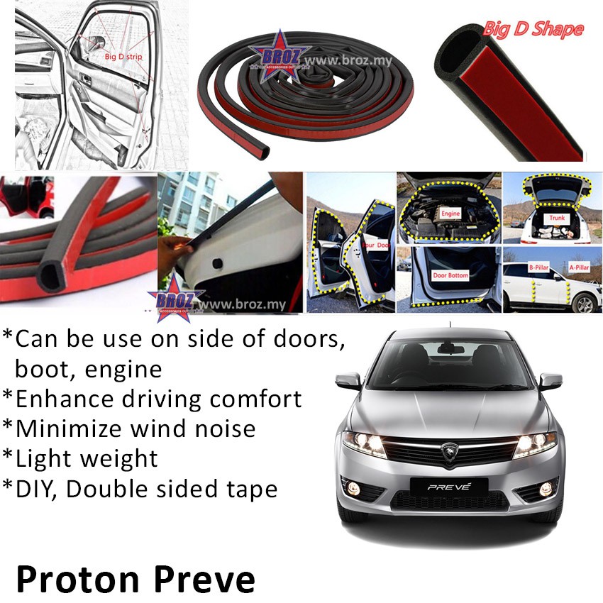 Proton Preve SCHEME SILENCE (Big D Shape) Sound Proof for car (4 Doors ...