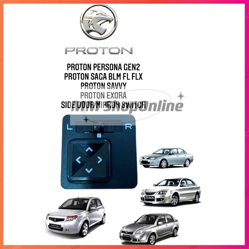 Proton Persona Waja Exora Gen Satria Neo Savvy Blm Side Door Mirror Control Switch Original