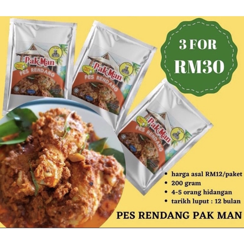 Pes Rendang Pak Man (200g) | Shopee Malaysia