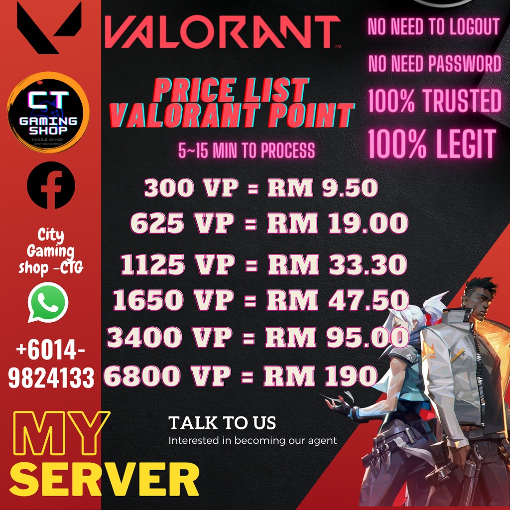 Valorant Points Top Up | Malaysia ID Only | Cheapest & Fastest | VP ...