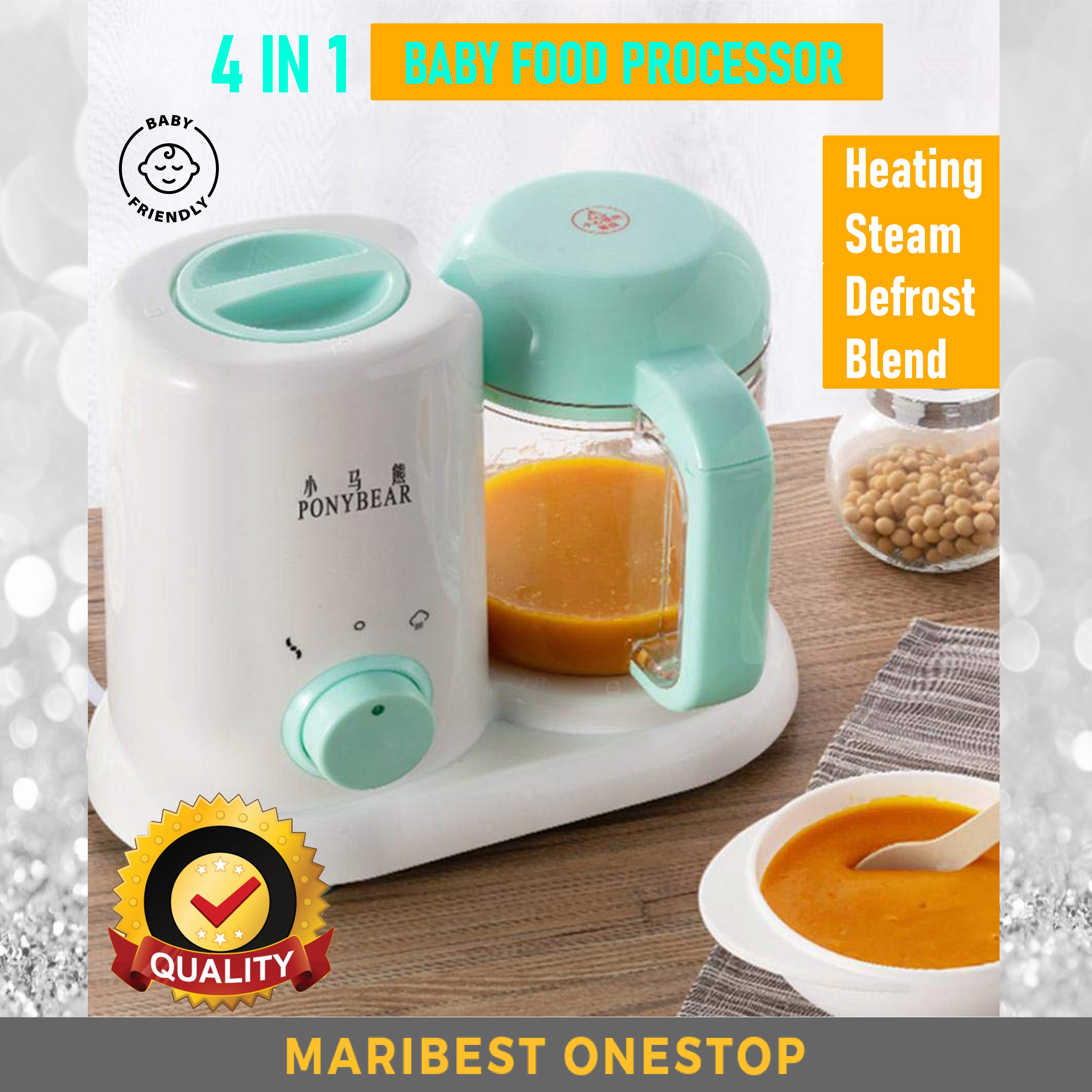 BABY FOOD PROCESSOR 4 In 1 Baby Food Processor Maker Mixer Blender Steam Grind Cook Mix Blender 